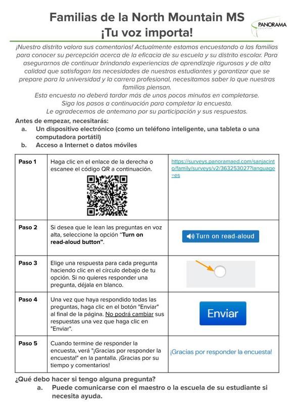 Flyer in Spanish