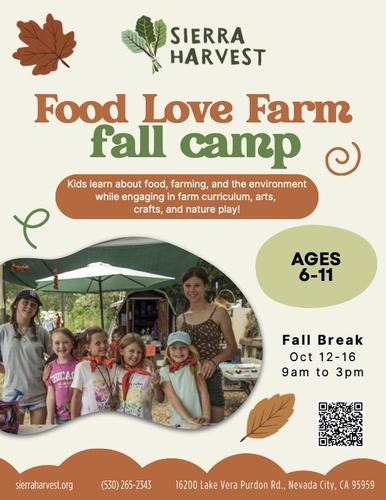 Sierra Harvest Food Love Farm Fall Camp