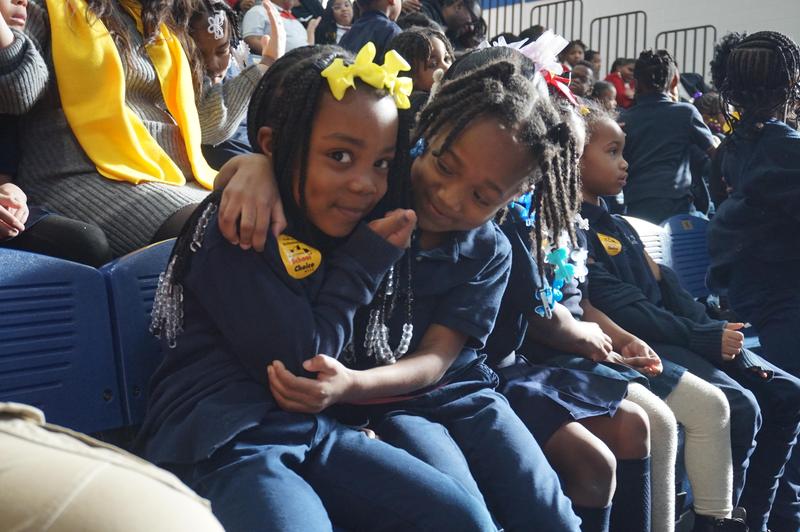 2 children at school choice event