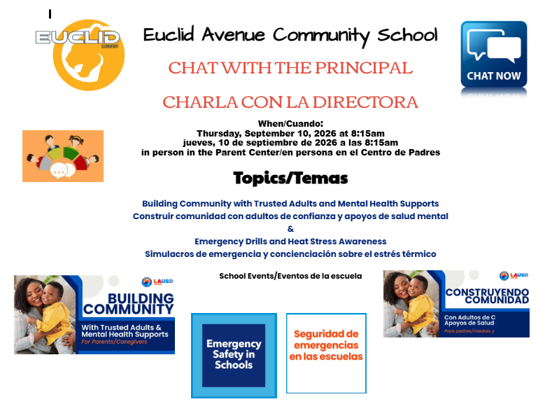 Chat with the Principal/ Charla con la Directora