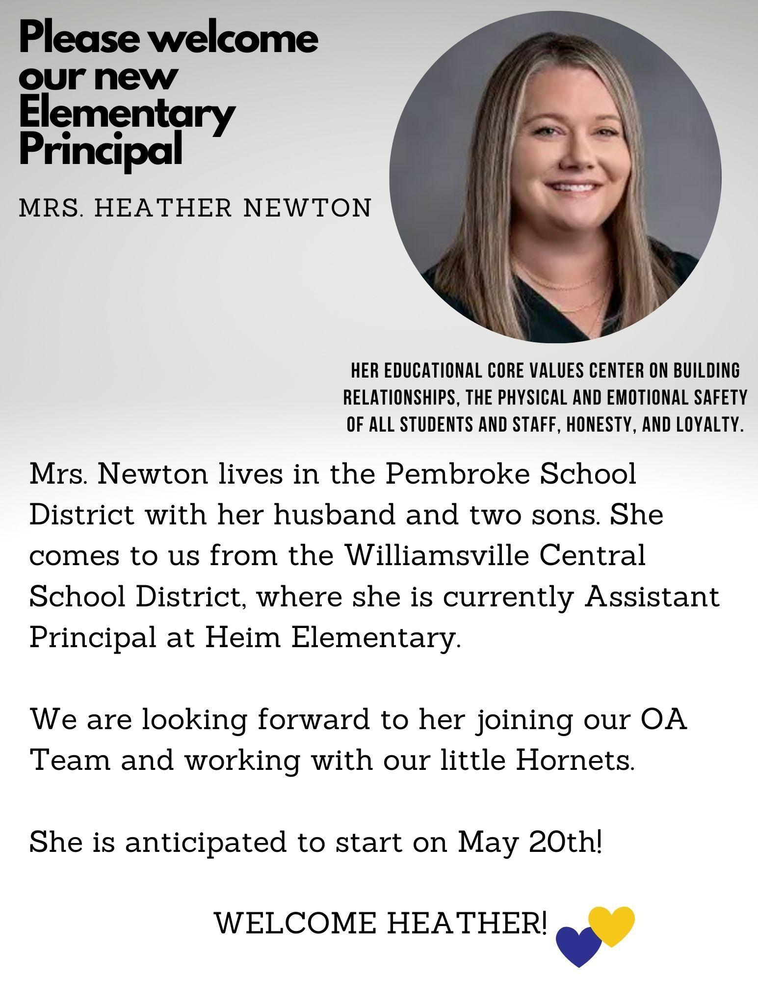 Please our New Elementary Principal OakfieldAlabama Central