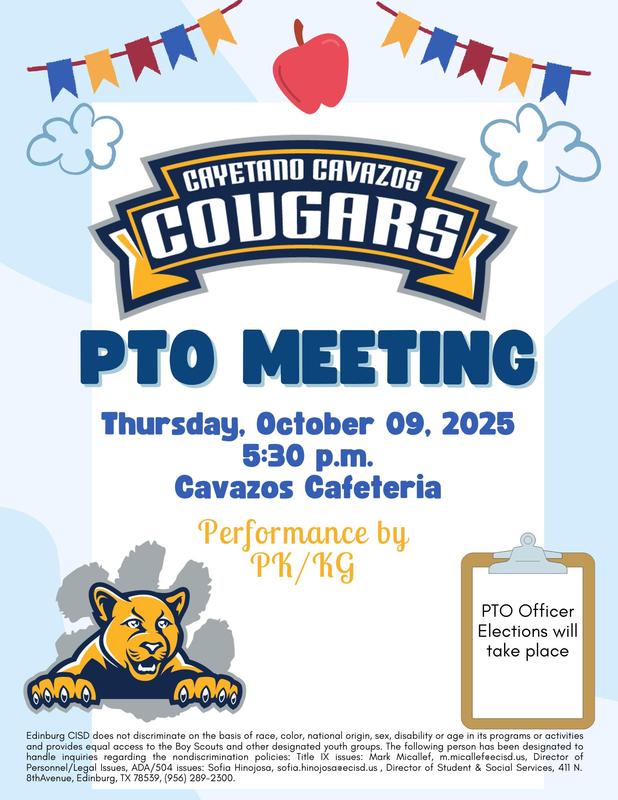 PTO meeting Thursday October 9th