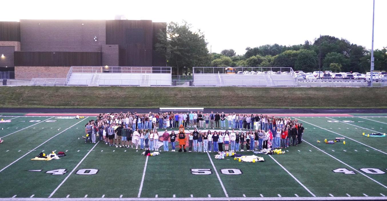 TKHS seniors gather for the senior sunrise on their last first day of high school.