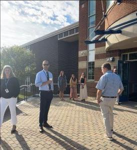 staff waiting for students