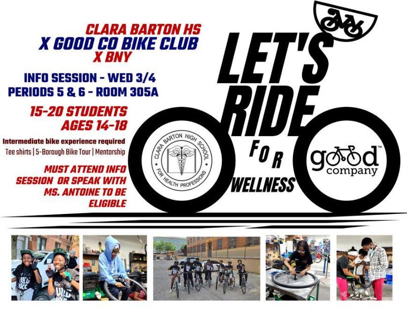 Let's ride for wellness written as parts of a bicycle