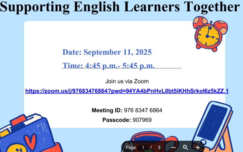 Join us at our first ELAC Meeting! Featured Photo