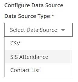 Select data source