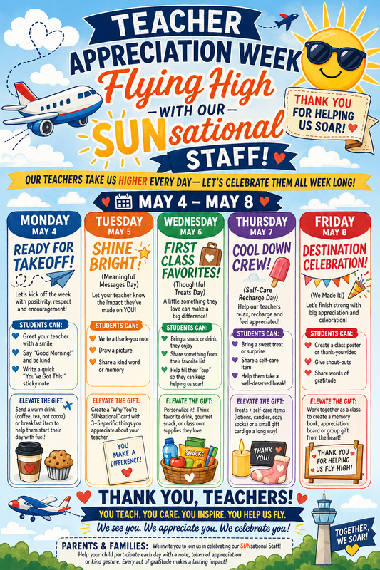 Teacher Appreciation Week Calendar