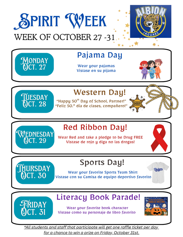 Spirit Week Schedule