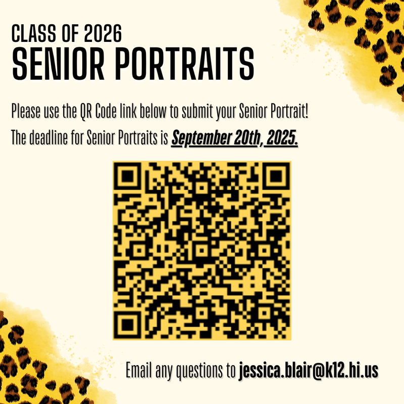 YEARBOOK Reminders for C/O 2026 Seniors