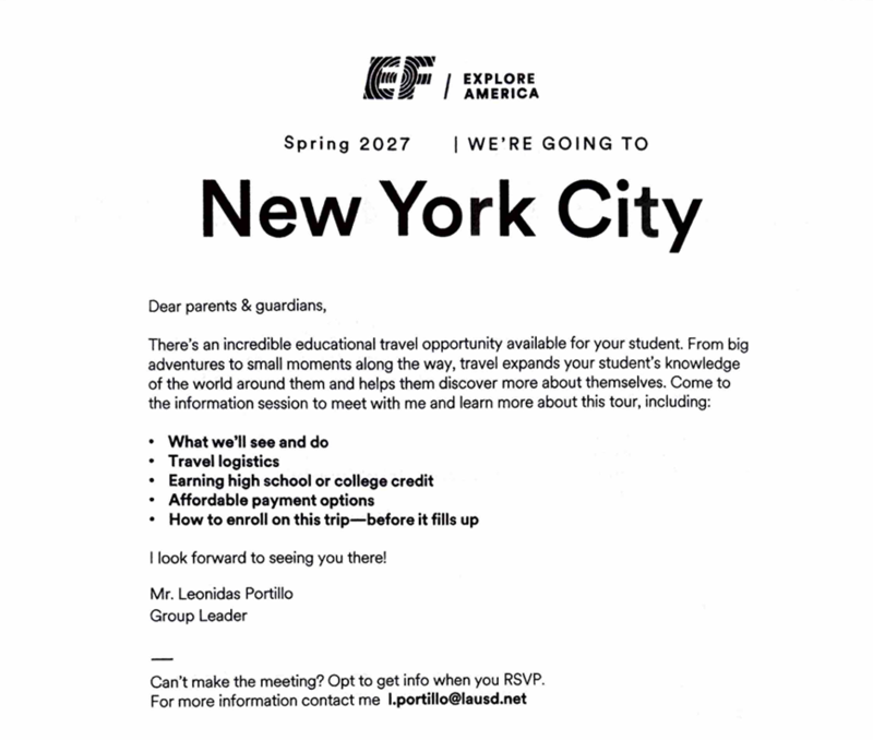 NY Trip 8th Grade Featured Photo