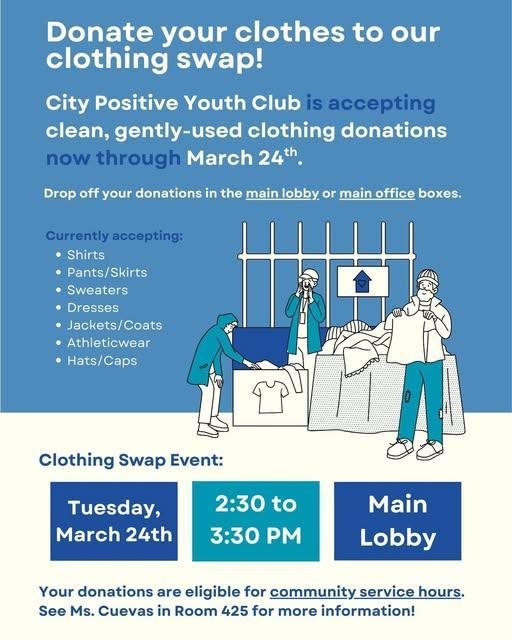 City Positive Youth Club Clothing Drive & Swap Event!