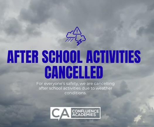 After school activities cancelled