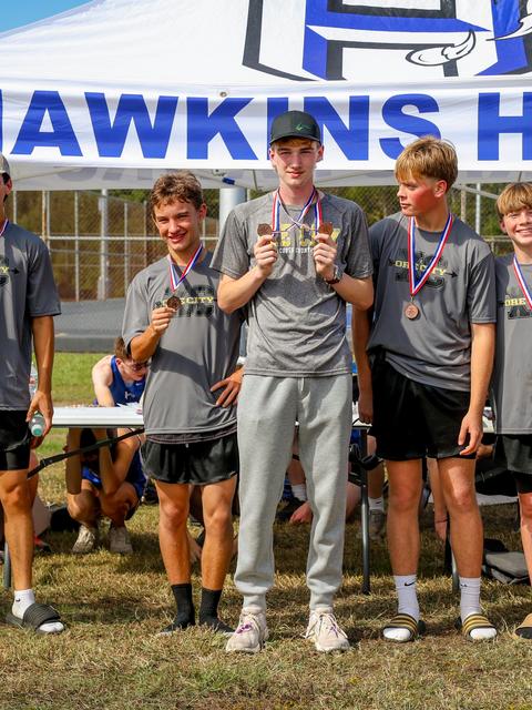 Students with medals