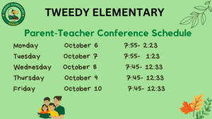 Parent teacher conferences for October