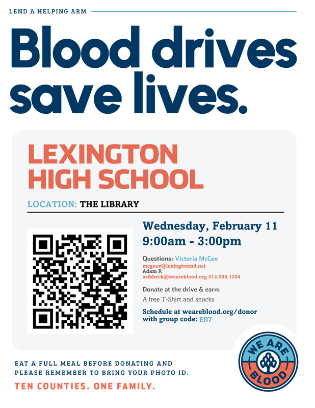 We are Blood Blood Drive Flyer Feb 11