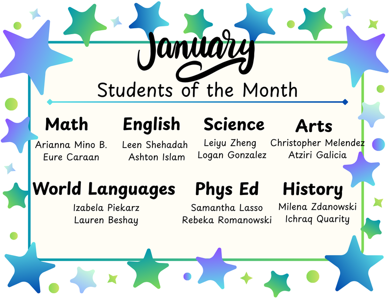 Students of the Month