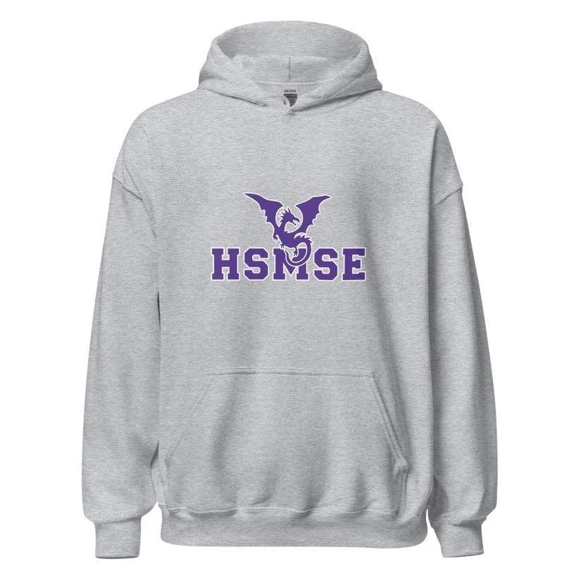 gray HSMSE dragon hoodie
