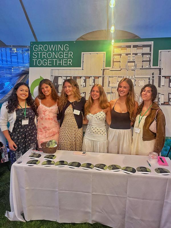 current students with alumna