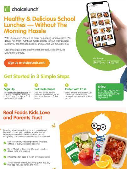 choice lunch sign up