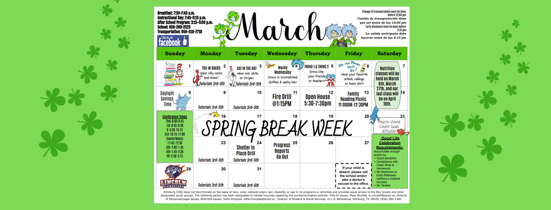 March Calendar