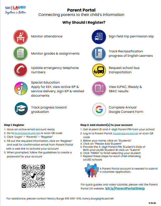 Parent Portal info