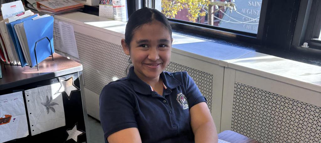 Student enjoying class