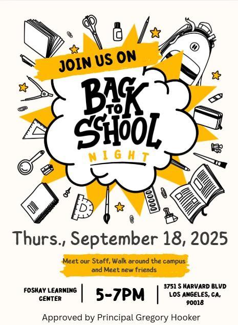 BACK TO SCHOOL EVENING