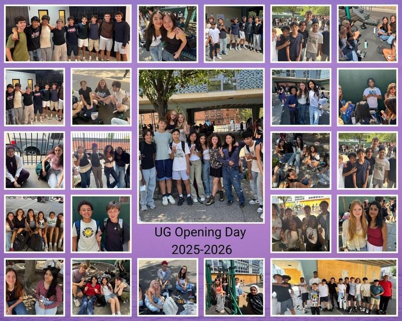 Photo of NEST+m students on the first day of school.