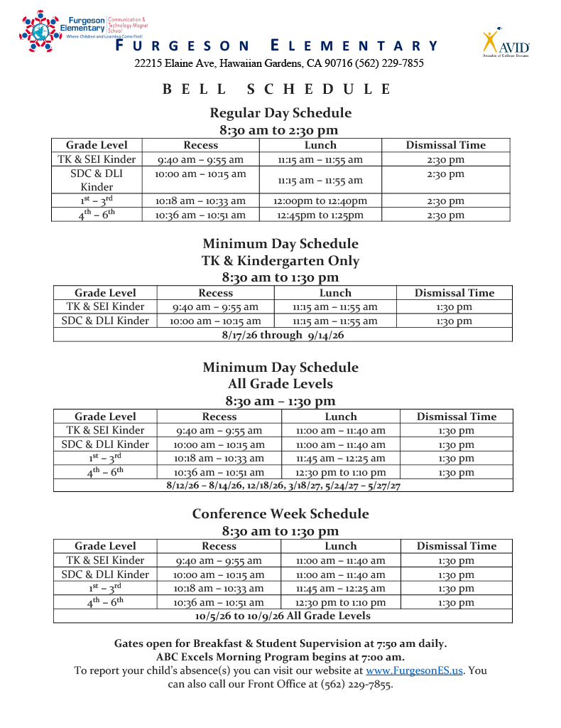 26_27 Daily Schedule