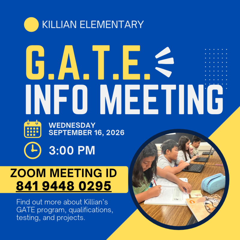 GATE Information Meeting for Parents/Guardians Featured Photo