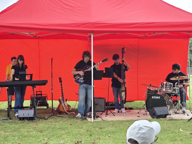 quartet of musicians playing jazz