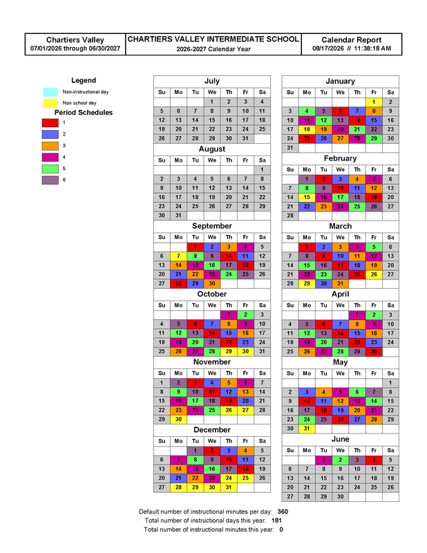 Day Rotation Calendar
