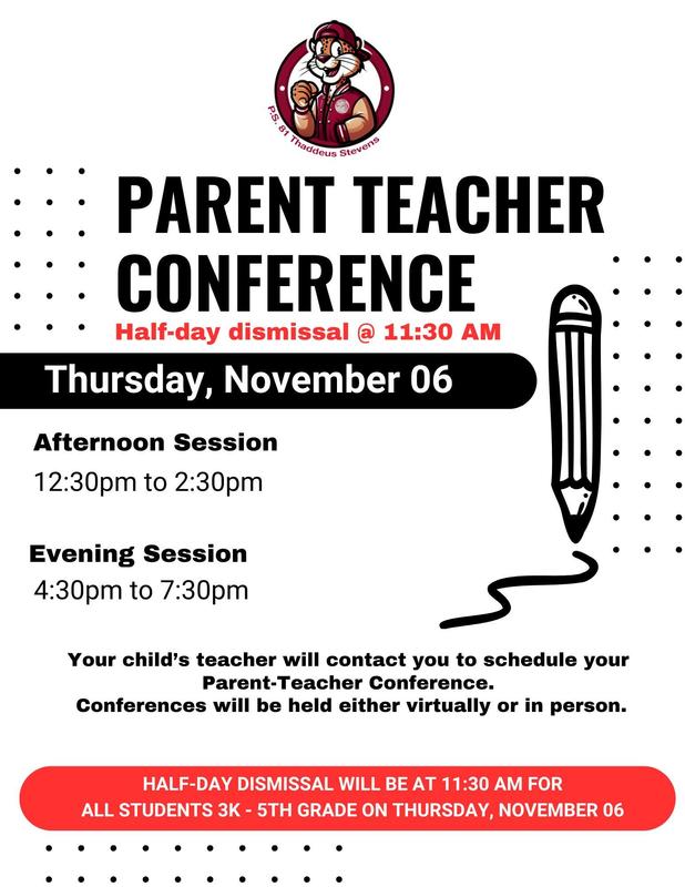 Parent Teacher Conference Flyer. English