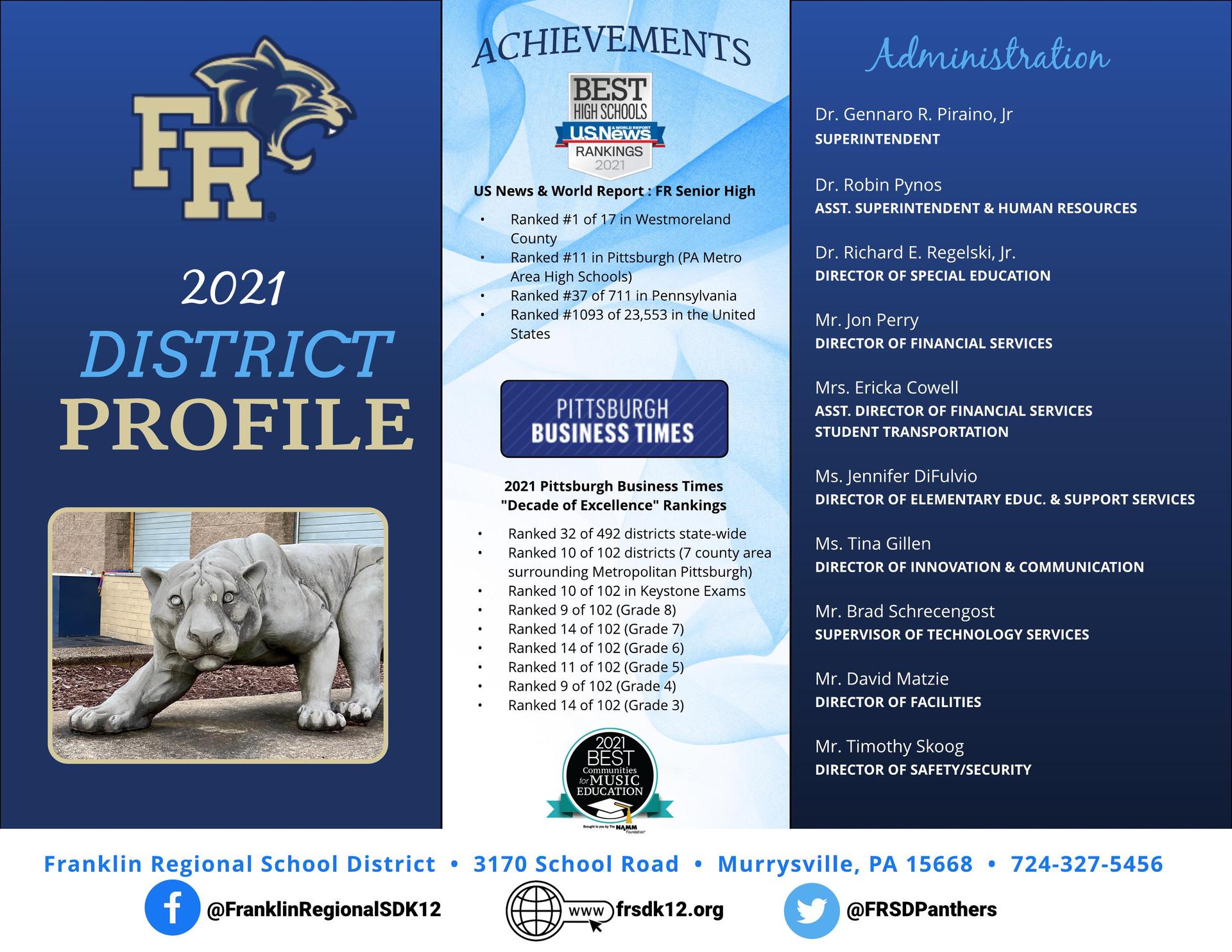 District Profile About Us Franklin Regional School District