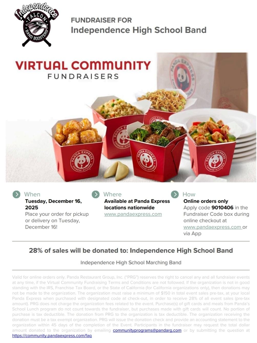 Panda Express Fundraiser