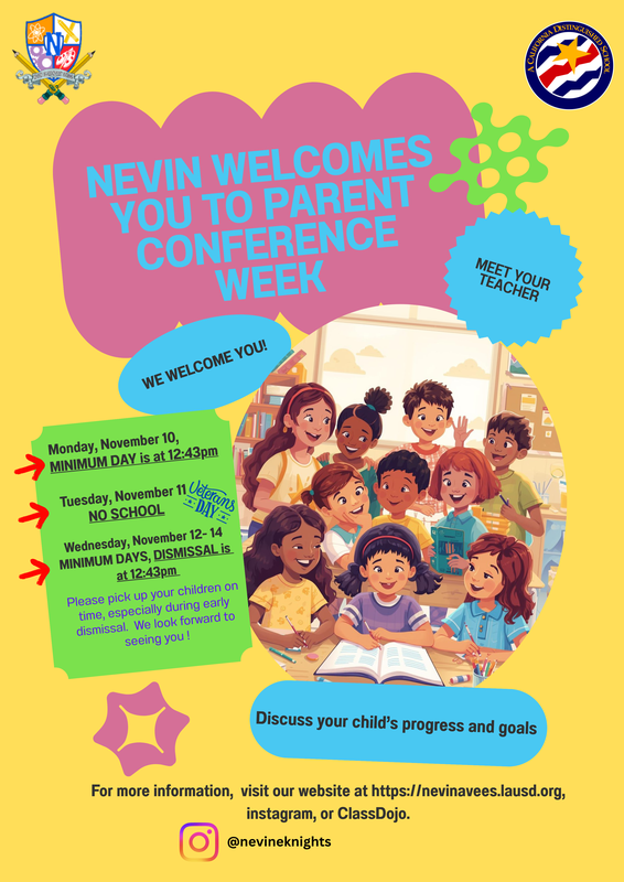 Parent Conference week / Semana de Conferencias de Padres