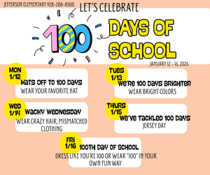 Dress up days for 100th day of school