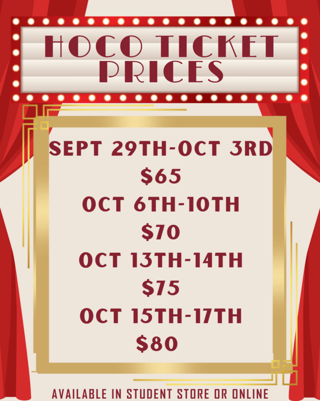 homecoming ticket prices