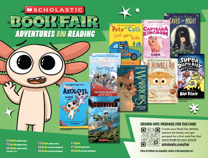 Scholastic Book Fair 8/24-8/28