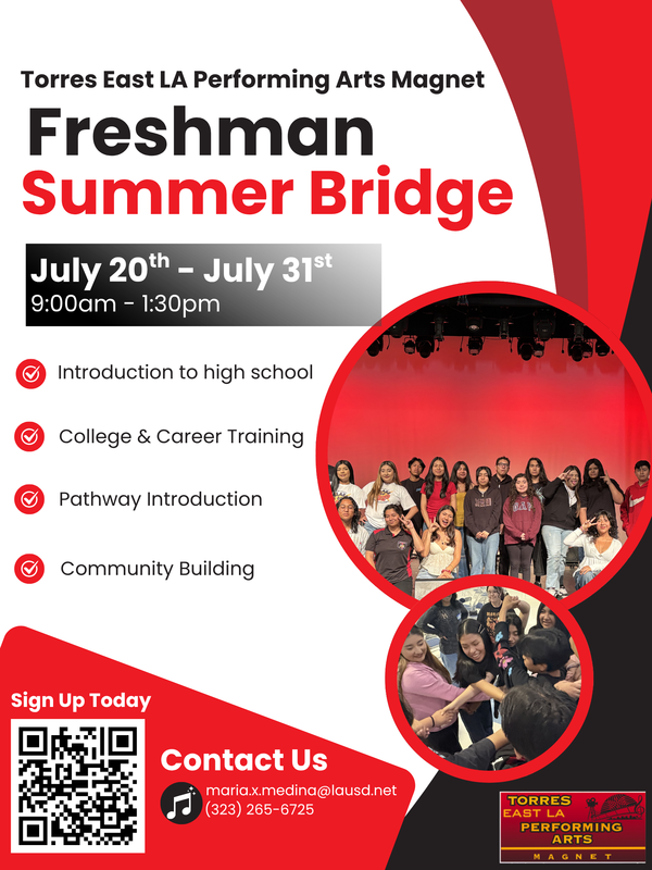 Freshman Summer Bridge July 20th to July 31st