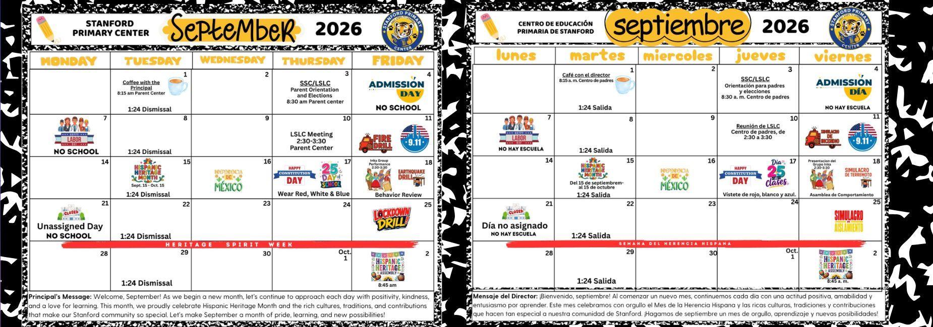 Calendar for September 2026