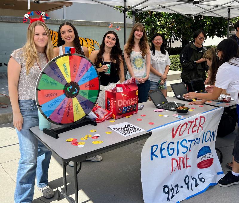 SPHS students hosted the annual voter registration drive from September 22-26, 2025. (Photo Courtesy of South Pasadena High School)