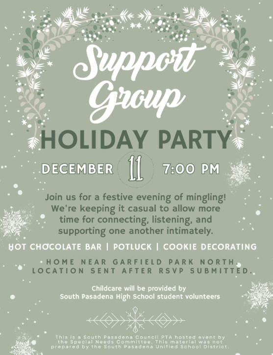 Parents of Children with Special Needs Support Group - Thu. 12/11