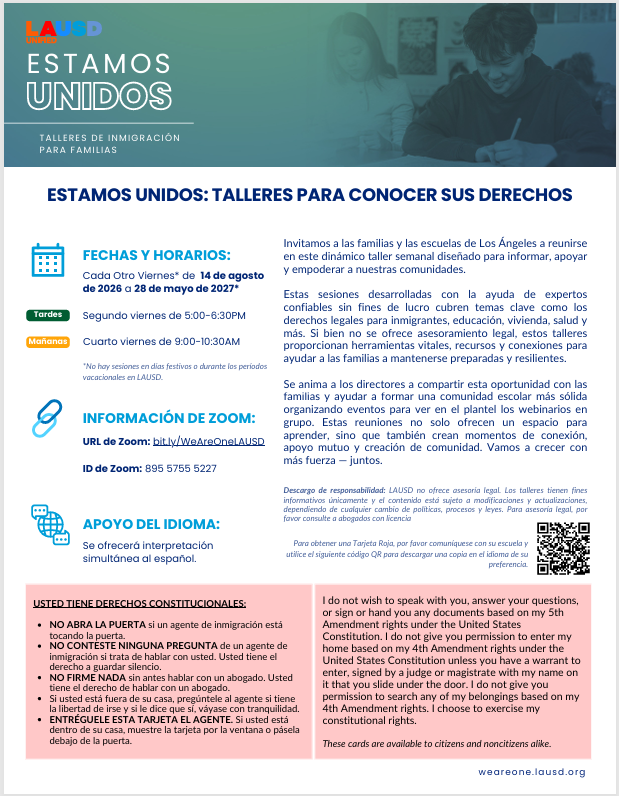 Know Your Rights Workshop- Spanish