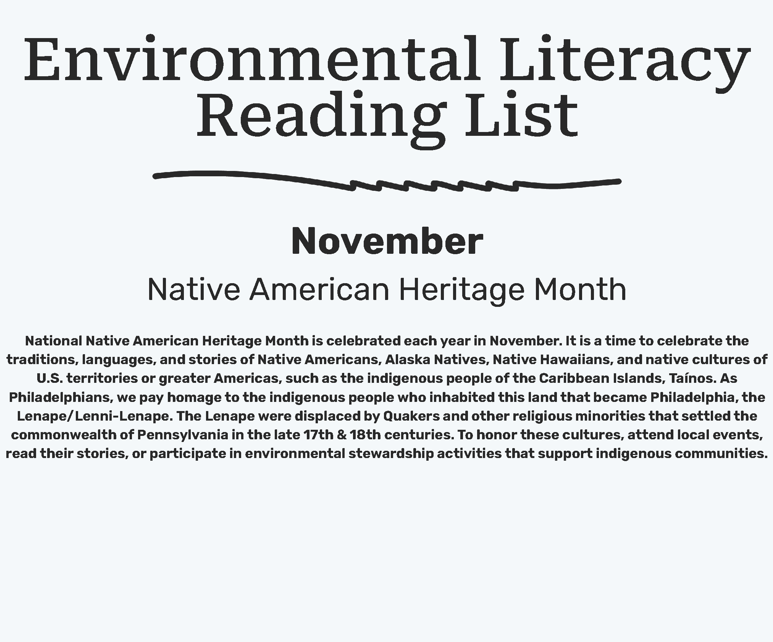 Novemeber Environmental Reading List