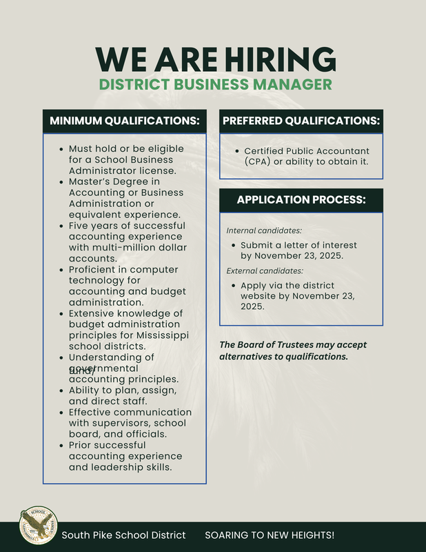 spsd vacancy business manager nov25