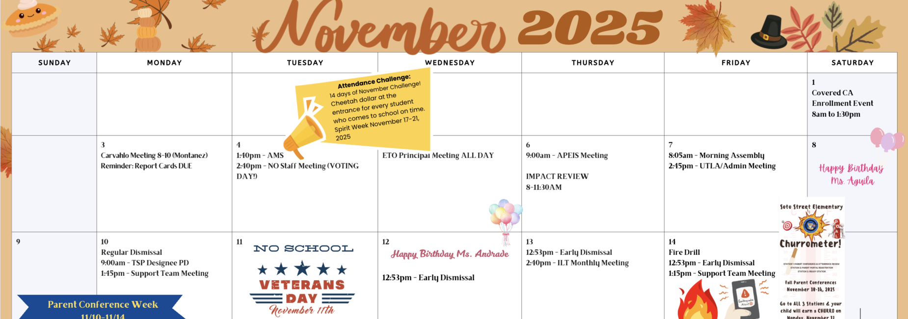 November Calendar