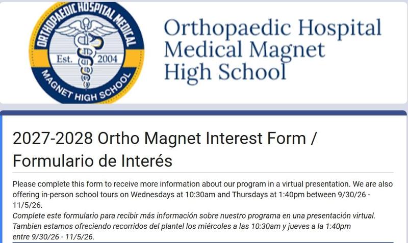 2027-2028 Ortho Magnet Interest Form / Formulario de Interés Featured Photo