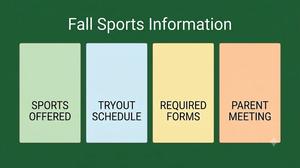 Fall Sports Information